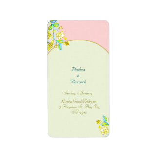 bröllopsinbjudan för granatäpple adressetikett