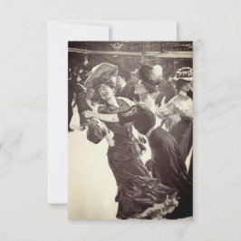 Bröllopsinbjudan för homosexuella Vintage Dancers Spara Datumet