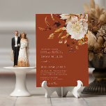 Bröllopsinbjudan för höstkoppar inbjudningar<br><div class="desc">Bröllbjudan för hösten Modern Watercolor Copper Wedation. Den här eleganten och den roliga bröllopsinbjudan innehåller handmålad vattenfärg,  bränd orange och terracotta löv,  kräm och beige dahlias,  och vacker rost-färgad ro perfekt för ett fall eller höst bröllop!</div>