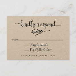 Bröllopsinbjudan för in kuvertkort OSA Tilläggskort