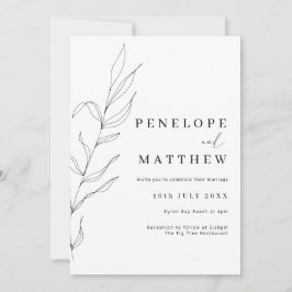 Bröllopsinbjudan för konsthantverk i Löv Inbjudningar