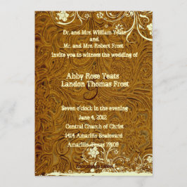 Bröllopsinbjudan för läder och Snöre Inbjudningar