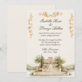Bröllopsinbjudan för Lake Como-destination Inbjudningar