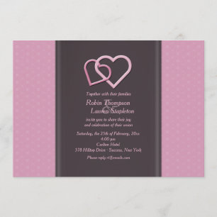 Bröllopsinbjudan för Lesbisk av omlåsta hörn Inbjudningar