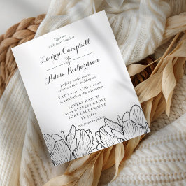 Bröllopsinbjudan för modern Blommigt i budgeten