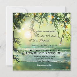 Bröllopsinbjudan för mousserande Ljus Beach Inbjudningar