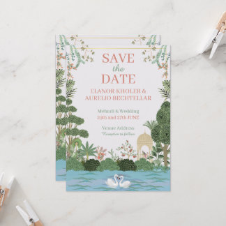 Bröllopsinbjudan för mughaldesign inbjudningar