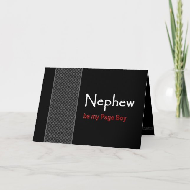 Bröllopsinbjudan för NEPHEW Page Boy Inbjudan (Framsida)