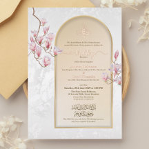 Bröllopsinbjudan för Nikah med Bismillah i folie