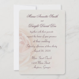 Bröllopsinbjudan för påfyllnad i persiko-Ro Inbjudningar