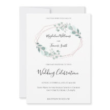 bröllopsinbjudan för ram-grönt bröllop