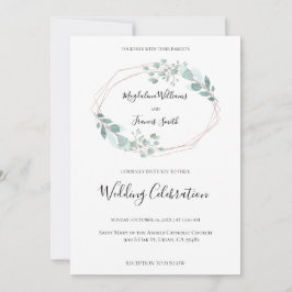 bröllopsinbjudan för ram-grönt bröllop inbjudningar