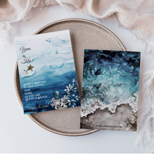 Bröllopsinbjudan för Rustic Ocean Inbjudningar