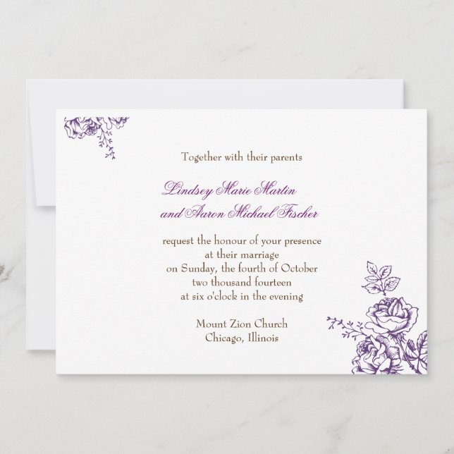 Bröllopsinbjudan för rustiska Chic Inbjudningar (Framsida)