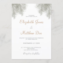 Bröllopsinbjudan för skogsområden i Bröllop