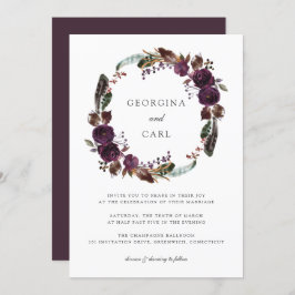 Bröllopsinbjudan för smör och plommon inbjudningar