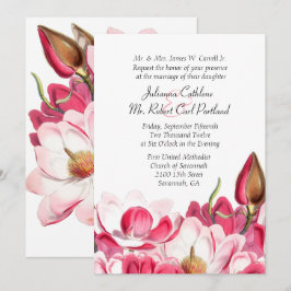 Bröllopsinbjudan för södra Rosa Magnolias Inbjudningar