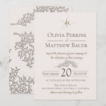 Bröllopsinbjudan för stjärnfiskkorall