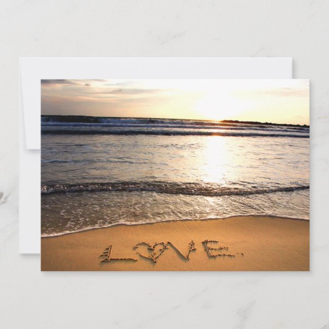 Bröllopsinbjudan för strand inbjudningar (Framsida)