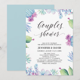 Bröllopsinbjudan för Succulent-par Inbjudningar