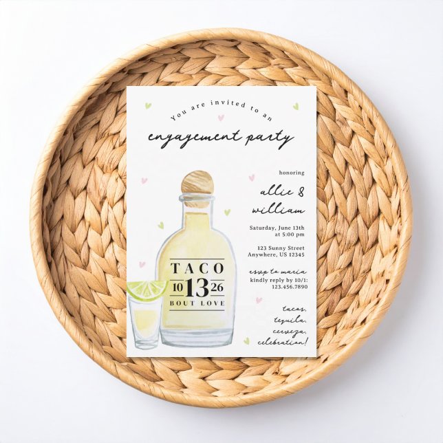 Bröllopsinbjudan för Tequilafirande med 'Shots to  Inbjudningar (Skapare uppladdad)