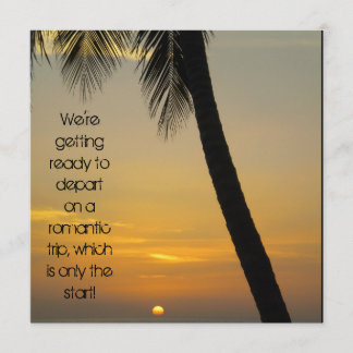 Bröllopsinbjudan för tropisk destination inbjudningar