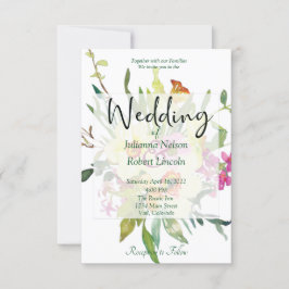 bröllopsinbjudan för vår daffodil bouquet inbjudningar