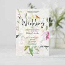 bröllopsinbjudan för vår daffodil bouquet