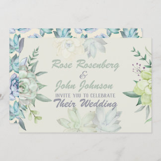 Bröllopsinbjudan för vattenfärg inbjudningar