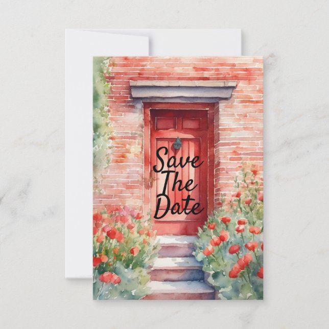 Bröllopsinbjudan för vattenfärg inbjudningar (Framsida)