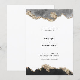 Bröllopsinbjudan för vattenfärg inbjudningar