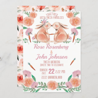 Bröllopsinbjudan för vattenfärg inbjudningar