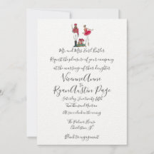 Bröllopsinbjudan för vattenfärgsknackare