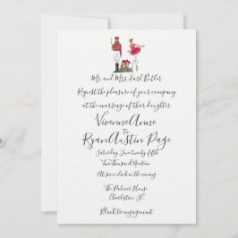 Bröllopsinbjudan för vattenfärgsknackare inbjudningar