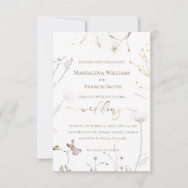 bröllopsinbjudan för vilda blommor inbjudningar