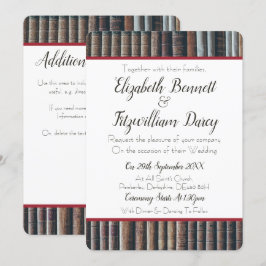 Bröllopsinbjudan för vintage bokfall inbjudningar