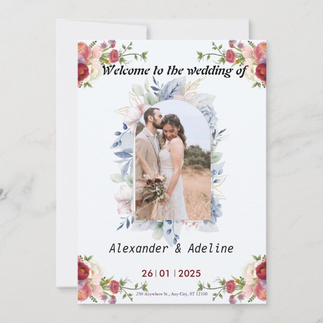 bröllopsinbjudan Förenade i Kärlek Inbjudningar (Framsida)