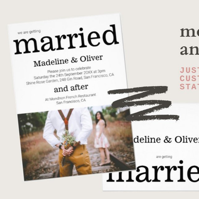 Bröllopsinbjudan Foto Modern Chic Inbjudan (Skapare uppladdad)