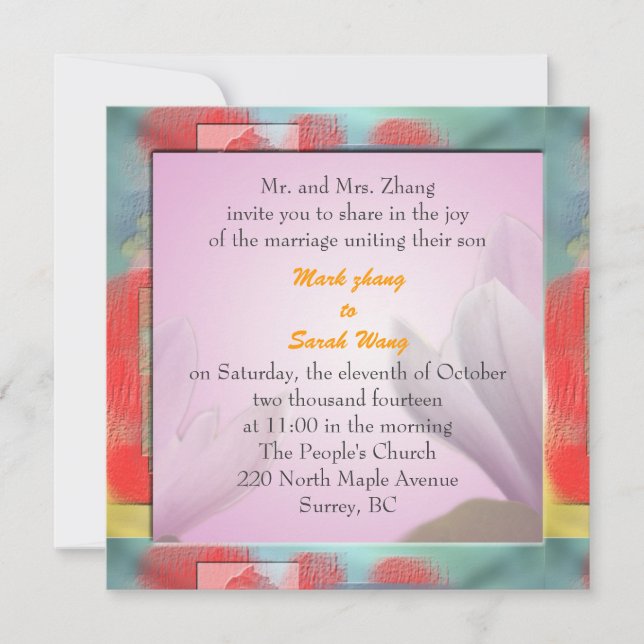 bröllopsinbjudan från brudgummens föräldrar inbjudningar (Framsida)