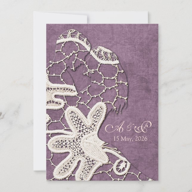 Bröllopsinbjudan från Snöre Inbjudningar (Framsida)