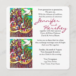 Bröllopsinbjudan - Fredsduvan Staden Jerusalem Inbjudningar