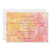 Bröllopsinbjudan, friska blommor