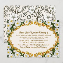 Bröllopsinbjudan Georgia Cherokee Rose
