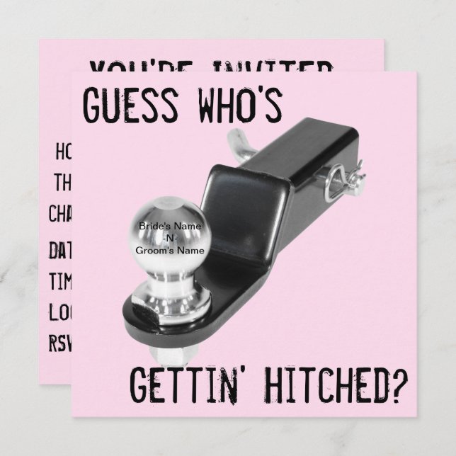 Bröllopsinbjudan - "Gift" Inbjudningar (Fram/baksida)