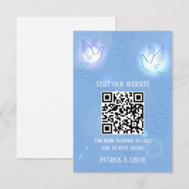 Bröllopsinbjudan gör blå belysning tilläggskort