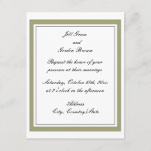 Bröllopsinbjudan guld Gräns