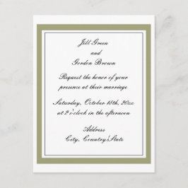 Bröllopsinbjudan guld Gräns Inbjudningar