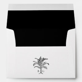 Bröllopsinbjudan Handflatan Träd 5 x 7