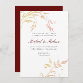 Bröllopsinbjudan hösten Swirl Inbjudningar
