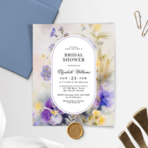 Bröllopsinbjudan i budget rustic watercolor-stil